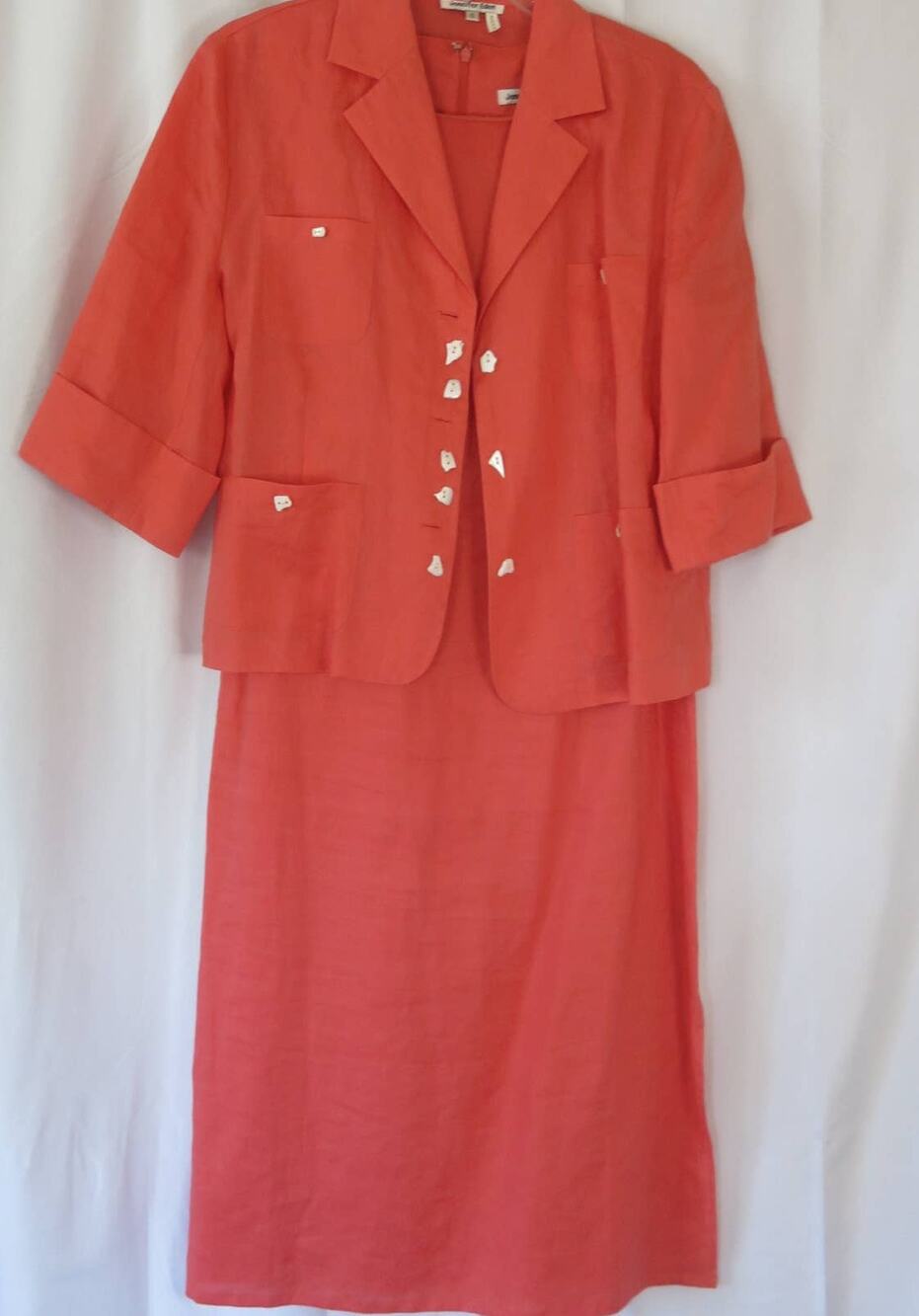 VINTAGE 1980's Jennifer Eden Dress Size 12 Top/Jacket Buttons Grandmacore